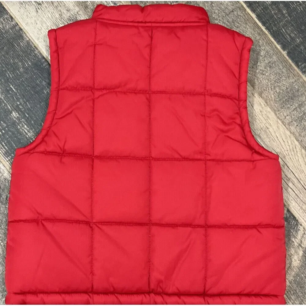 Gymboree Kids Boy's Nylon Puffer‎ Vest Full Zip Red Size Small